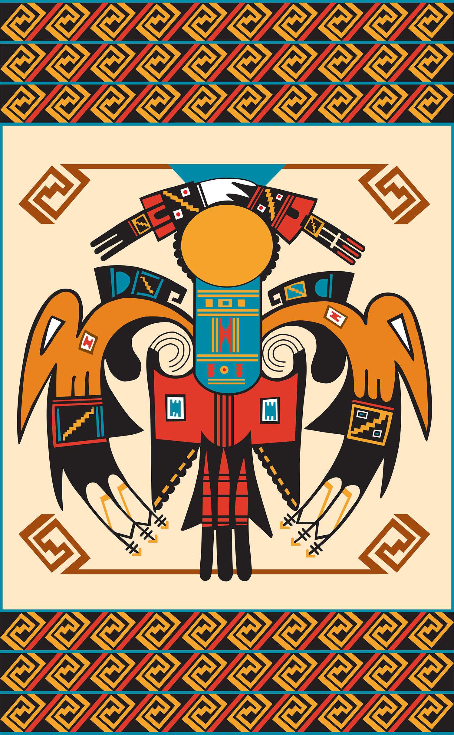 Native American Thunderbird Art Artist proving point about