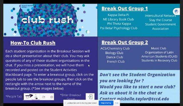 Screenshot courtesy of TCC Club Rush
District Club Rush introduces students to organizations, motivating them to join.