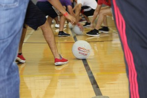  Students reach for the dodgeballs during the game in the SE Campus gym Feb. 1Photos by Zach Estrada/The Collegian