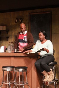 South Campus students Tommy Cook and Andria Buckner perform in Two Trains Running, a drama about race relations set in 1960s Pittsburgh.Haylie Jones/The Collegian