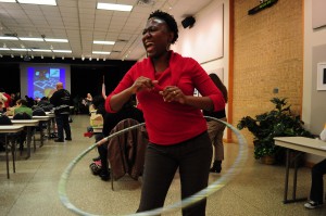 Masika Smith lets out her inner child during the Self-Image vs. Self Esteem event on NE Campus April 4. Photo by Alice Hale/The Collegian 