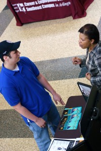 Potential employers share information with students about future job possibilities. The Collegian file photo.