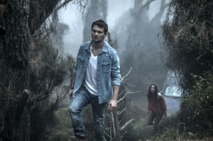 Shiloh Fernandez and Jessica Lucas play friends who venture to a cabin only to discover a demon living in the woods in the new version of Evil Dead. Photo courtesy FilmDistrict