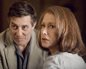 Ciaran Hinds and Helen Mirren look on in The Debt. Because the story is told in two time periods, they lend their characters to Sam Worthington and Jessica Chastain for half the film. Photo courtesy Miramax Films