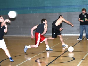 Students open a game of dodgeball during last year’s tournament. Students will have the opportunity to throw and dodge again during this year’s dodgeball tournament Oct. 7 in the gymnasium on SE Campus. Collegian file photo