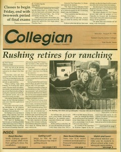 The Collegian’s first issue was published Aug. 29, 1988.