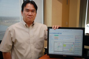TR math instructor Vinh Nguyen created simulation-math.com for students who needed access to a graphing calculator or other statistical tools. Nguyen learned web programming and website development to create the site.  Photo by Taurence Williams/The Collegian