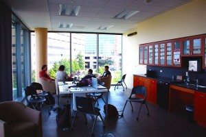 A TR faculty lounge is now known as the Gathering Corner for club meetings and study groups.  Photo by Carrie Duke/The Collegian