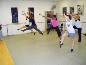 SE Campus students practice their routines twice a week to prepare for shows as part of the Rhapsody Movement Company.  Photo by Leigh Caudle/The Collegian