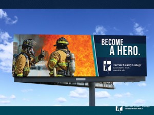 As part of the district’s 2014 advertising campaign, seven new billboard designs are set to roll out across the county. The billboards highlight a technical program from each campus.  Photo courtesy TCC