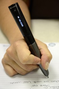Georgia Phillips/The Collegian  Smart pens can be used by students to take notes or record lectures in class. 