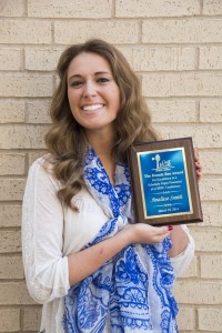 Jason Floyd/The Collegian  NW student Analiese Smith won the Boe Award at the 2014 Great Plains Honors Council Conference in March. 