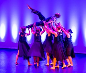 SE Campus’ dance group Rhapsody Movement Company performs one of its dances as a part of the districtwide Conversations in Rhythm concert Nov. 8. Eric Rebosio/The Collegian