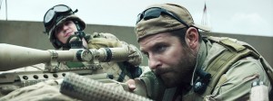 Goat-Winston (Kyle Galiner), left, and Chris Kyle, (Bradley Cooper) portray Navy SEALS through the Iraq war and its aftermath in American Sniper.  Photo courtesy Warner Bros. Entertainment Inc.