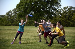 Students keep their eyes on the prize at an Ultimate Frisbee game. Spring events will soon be underway. Collegian file photo