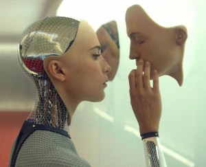 Alicia Vikander portrays Ava, an artificial intelligence that develops a human-like personality, in Ex Machina.  Photo courtesy Universal Pictures