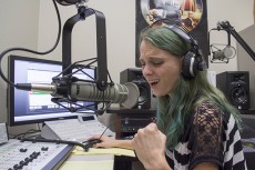 Brittany Walker sings “Bohemian Rhapsody” during Radioke, part of her TCC radio show.Photos by Katelyn Townsend/The Collegian