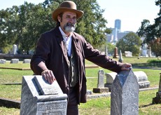 Tex Bentley portrays William Jesse Boaz, who was a Confederate veteran prominent in the development of both Birdville and Fort Worth. (Photo courtesy Karen Gomez)