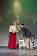 Ariana Stephens and Jake Blakeman talk things out during NE’s production of The Importance of Being Earnest Dec. 2-4.Photos by Ross Ocampo/The Collegian