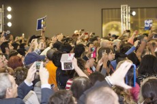Many people try to get good pictures and videos as former President Bill Clinton speaks on TR Campus Feb. 29. Students, staff, faculty and local residents filled the Action Suite to hear Clinton campaign for his wife.Giovanni Rebosio/The Collegian