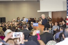Bill Clinton talked about student loans, police reform and Republicans.Bogdan Sierra Miranda/The Collegian