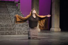 NE student Ariana Stephens pours emotion into her role as the sorceress. She said exploring her role has been one of the best parts of preparing for the production.