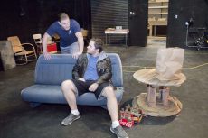 Students Carson Cockrell and Travis Brents rehearse for last fall’s NW Campus production of Lone Star. Four campuses are planning for their fall drama productions this year.Collegian file photos