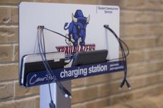 Charging stations can be found in the student center on NE Campus. They have many different cords to match any phone.Bogdan Sierra Miranda/The Collegian