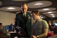 A military official discusses top secret information with Edward Snowden (Joseph Gordon-Levitt). The film Snowden follows the whistleblower as he learns the extent of surveillance done by the CIA and NSA.Photo courtesy Open Road Films