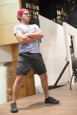 SE student Danny Vanegas rehearses his role of Arty at a rehearsal for the fall production of Lost in Yonkers. Photos by Katelyn Townsend/The Collegian