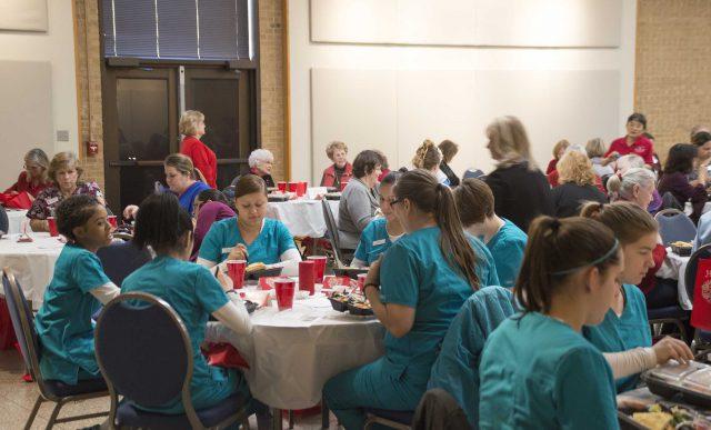 Students take part in a NE Campus lunch where they learned about several heart health issues including coronary heart disease and risks associated with being overweight. 

Scott Hughes/The Collegian