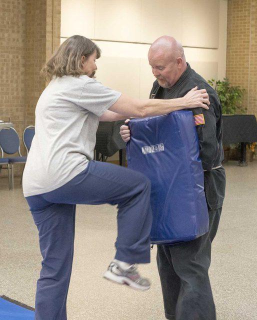NE+instructional+associate+Shane+Whitehead+teaches+a+participant+a+physical+self-defense+skill.+He+will+lead+a+self-defense+session+March+22+on+NE+Campus.+%0A%0ACollegian+file+photo