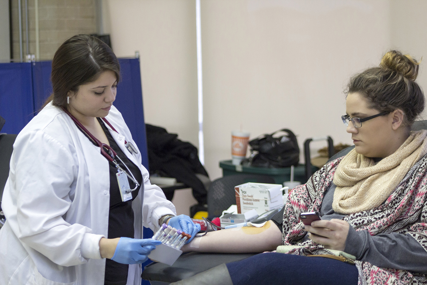 Health services offices on all campuses sponsor opportunities for students, faculty and staff to donate blood year-round and provide other services.