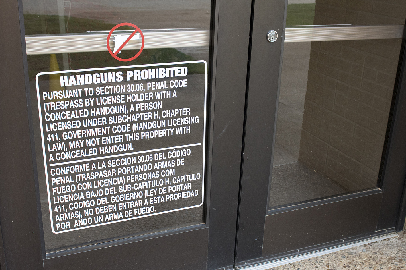 Campus carry signs are now shown around each campus, designating safe zones.