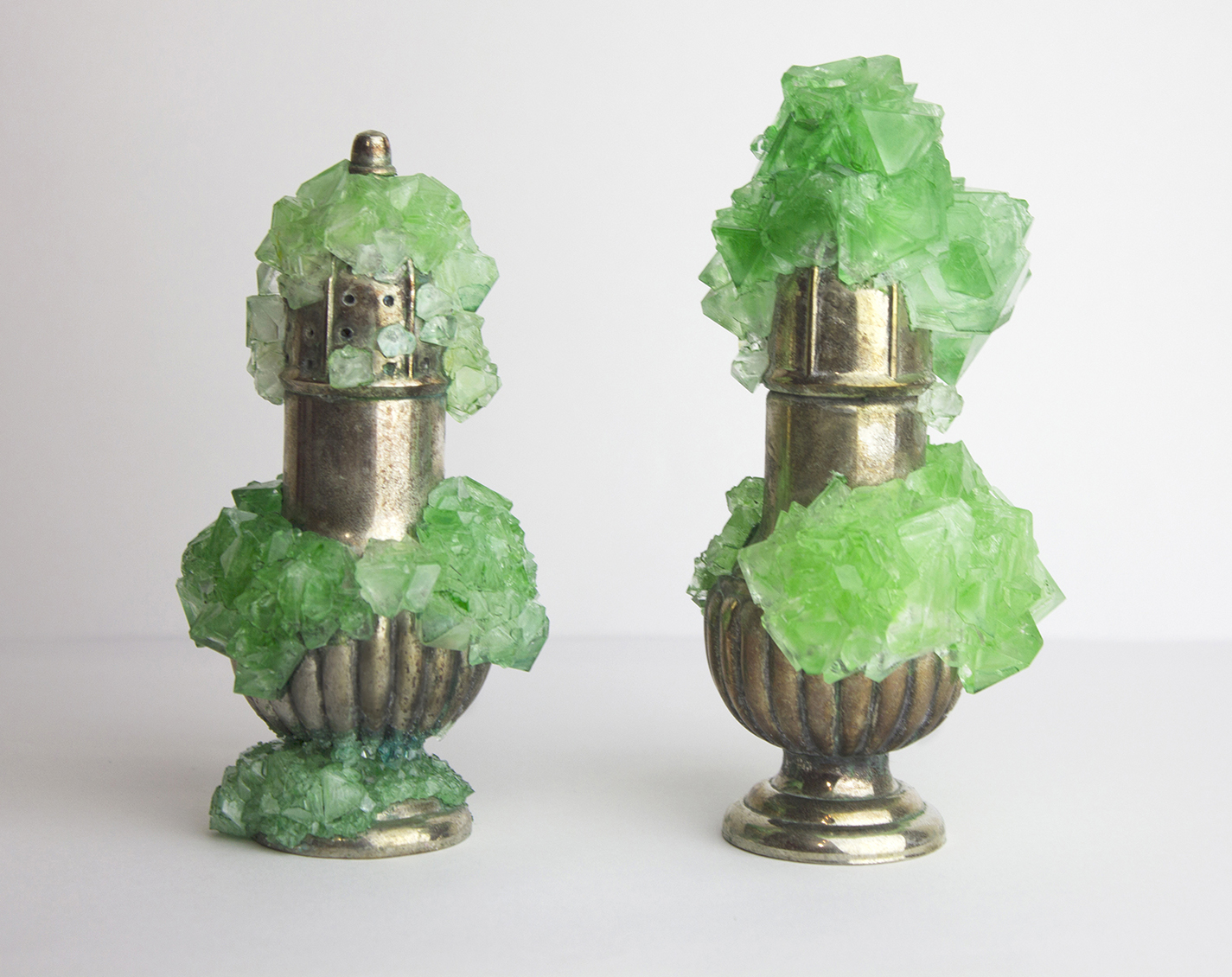 Green Titanite Salt and Pepper Shakers, Erin Stafford