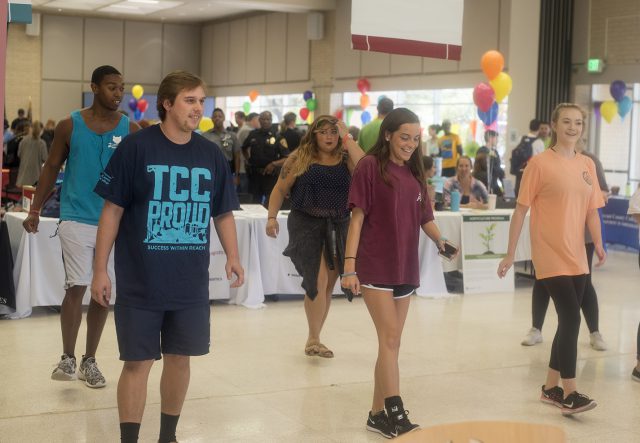 A large open area in the NW student center was available for students to dance to music.
