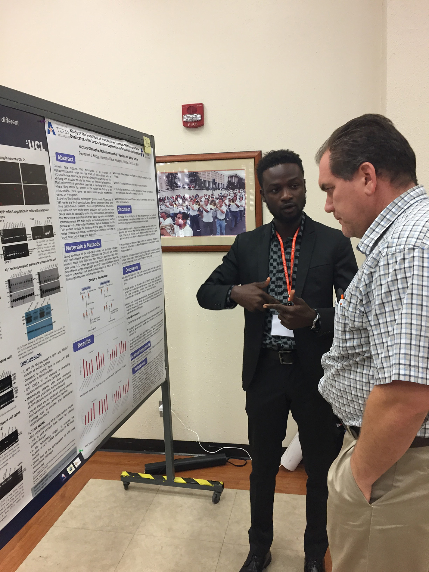 Former SE student Temidayo Oladugba talks about his poster presentation at the Louis Stokes Alliance for Minority Participation conference in El Paso.