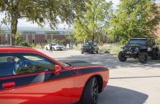 Area car dealerships provided several vehicle models to display during the unveiling of the automotive department’s new partnership with Fiat Chrysler Oct. 12.