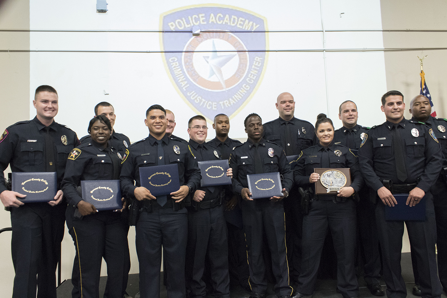 Recruits from TCC Police Academy’s Class 148 graduated Oct. 26 at the Forest Hill Civic and Convention Center The officers will work in cities including Bedford, Colleyville, DeSoto, Granbury and Haltom City.