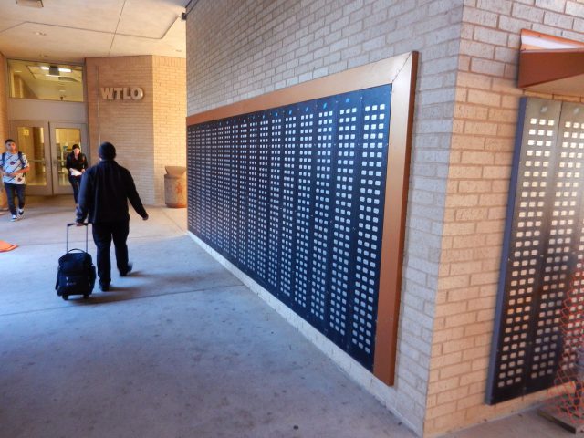 The Afghanistan/Iraq Memorial on NW Campus was built in 2004 by former Cornerstone honors students to acknowledge military veterans for their sacrifices.