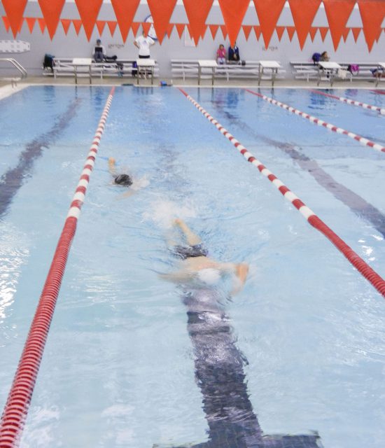 Swimmers take to the lanes to practice their technique for Sigma Six Swim Club Nov. 9 on NW Campus.