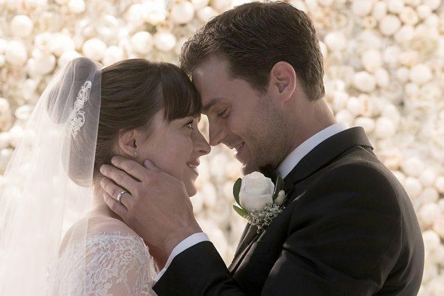 Anastasia+Steele+%28Dakota+Johnson%29+and+Christian+Grey+%28Jamie+Dornan%29+tie+the+knot+in+the+third+film+of+the+Fifty+Shades+series.+This+film+wraps+up+the+trilogy+that+brought+BDSM+to+the+big+screen+and+snagged+mainstream+attention.