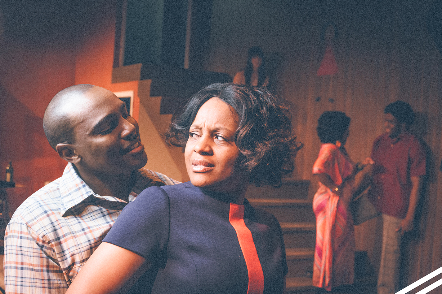 Chelle, played by JuNene K, and Sly, played by Orlando Valentino, perform a scene in Detroit ‘67, which centers around the racial tensions that led to the Detroit Riots in 1967.