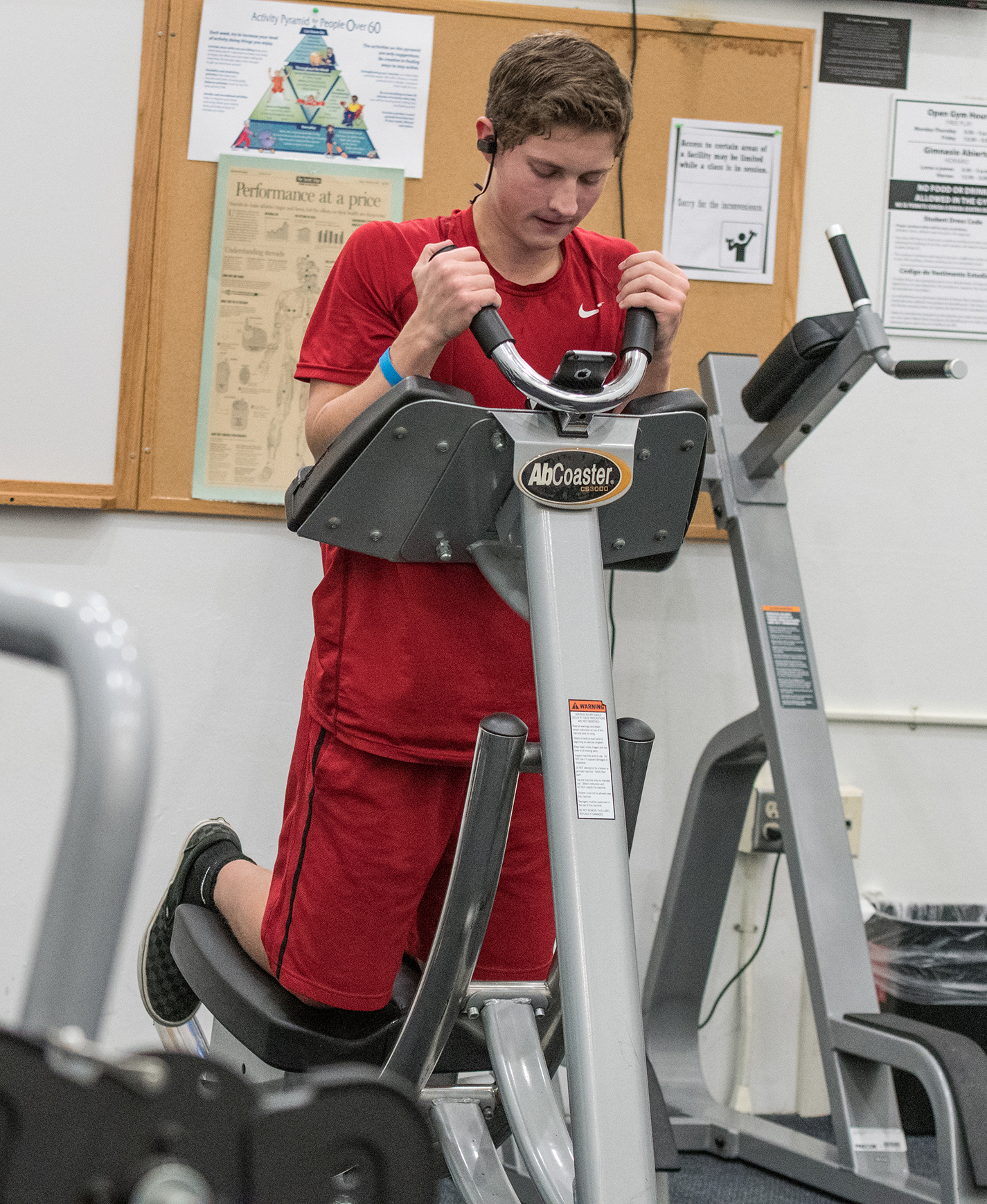 SO student Wayne Watson uses the CorePro machine at the fitness center at SO Campus on Feb. 15.