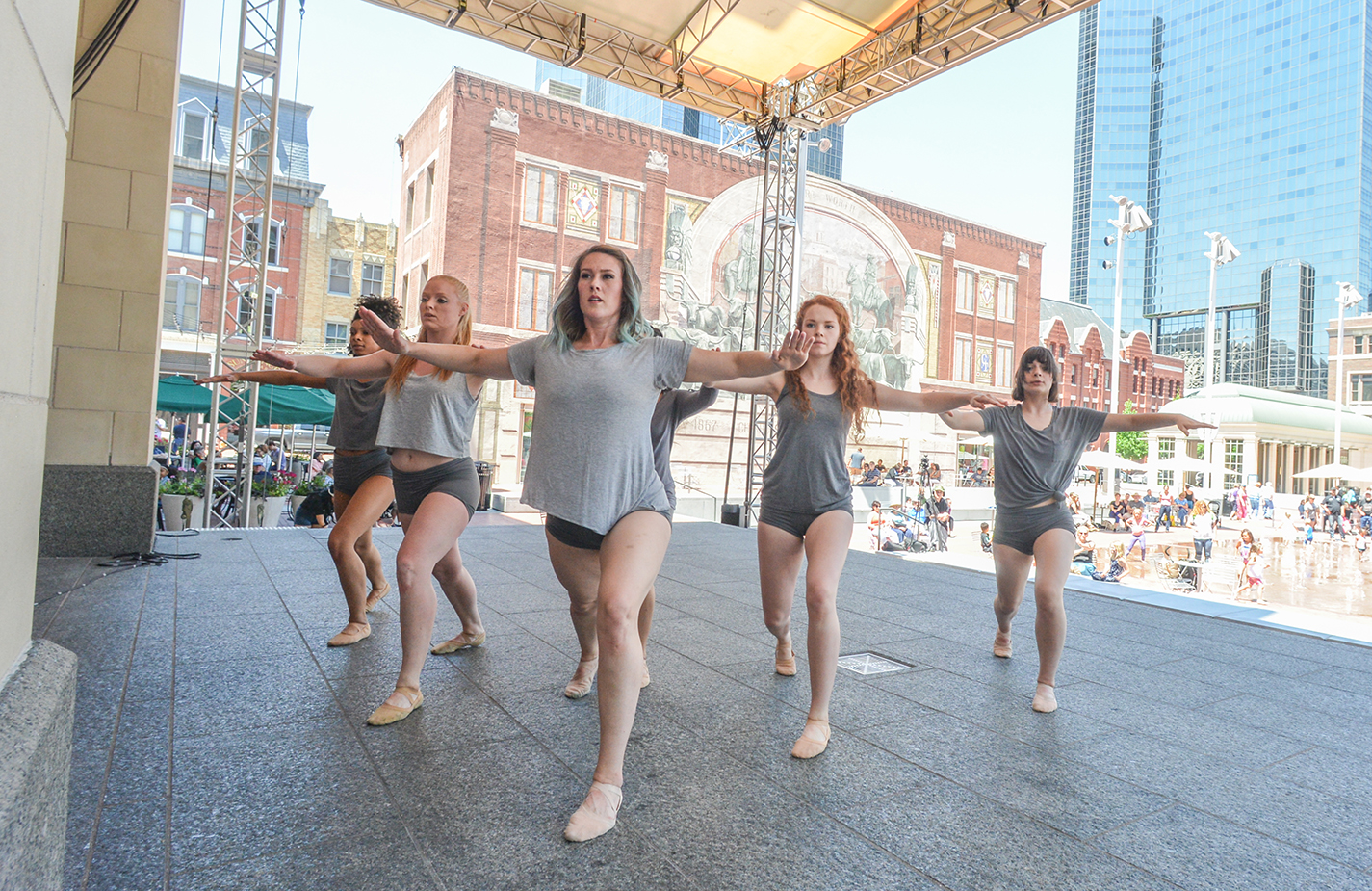 The imPULSE Dance Project performs last year in Sundance Square. This year’s dance showcase Merge will start at 5:30 p.m. April 12 in downtown Fort Worth.