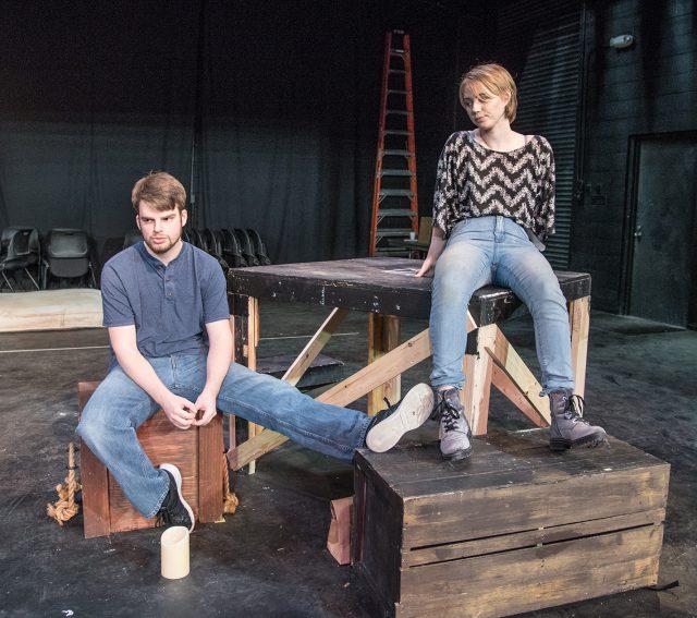 NW+student+Tavin+Bothel+portrays+Dalton+Pace+and+NW+student+Lauren+Smith+portrays+Pace+Creagan+in+The+Trestle+at+Pope+Lick+Creek%2C+which+runs+in+Theatre+Northwest+April+18-22.