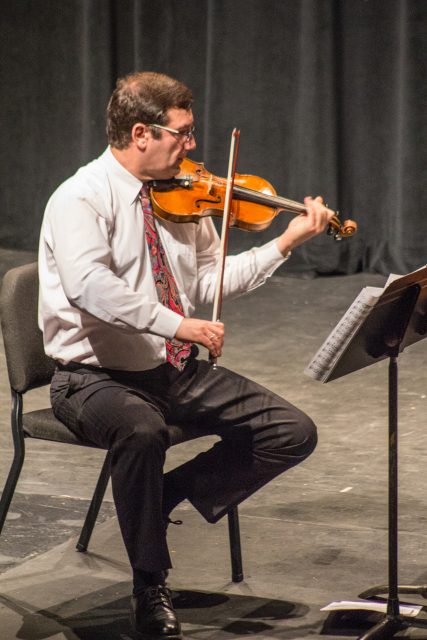 Yellow Rose Trio violinist Ivo Ivanov is a Bulgaria native and an adjunct violin instructor on SE Campus.