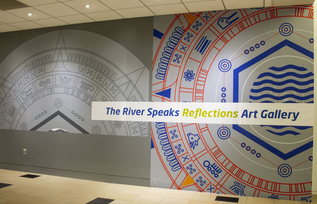 Those interested in viewing the exhibit can locate The River Speaks Reflections Art Gallery outside of the Energy Room on the fourth floor of the TRTR building on TR.