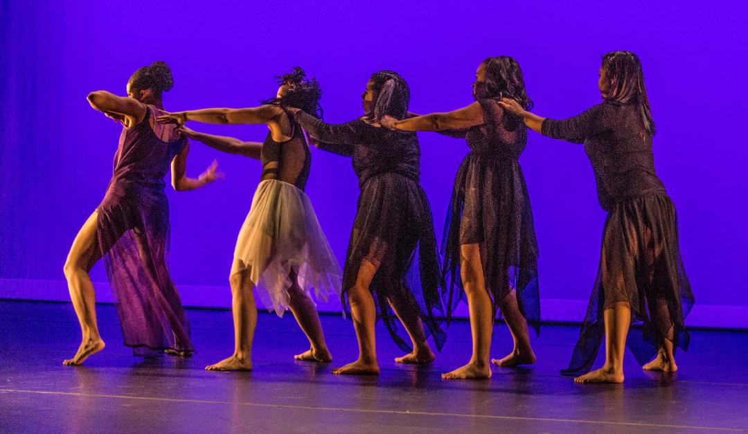 NW students perform a student-choreographed piece during the student showcase in April. The college’s dance programs welcome everyone regardless of prior experience or skill level.