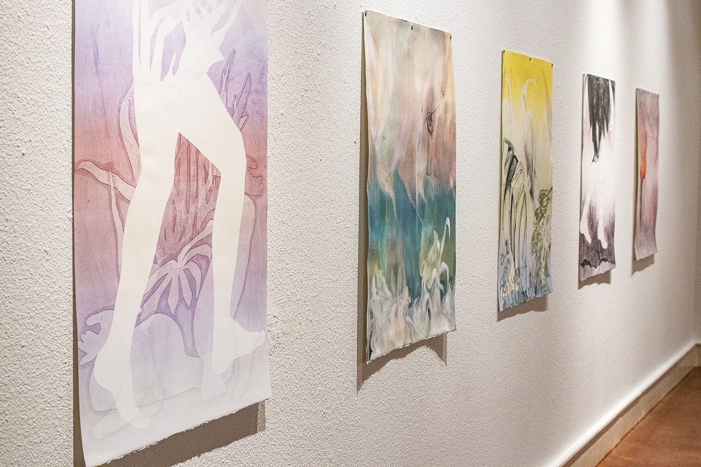 Work by Jessi Barnes is on display in South’s Carillon Gallery during regular gallery hours through Sept. 27. The exhibit also features prints created by South fine arts students.
